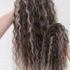 Afro Clip 18 - dark brown + blonde