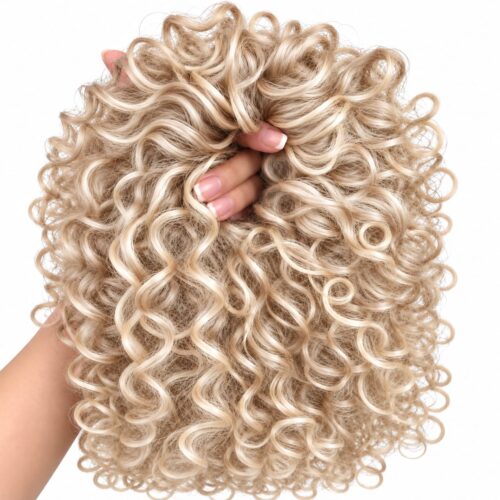 10 AFRO BUN - Light blonde