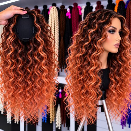 Topper 33 - red + black roots