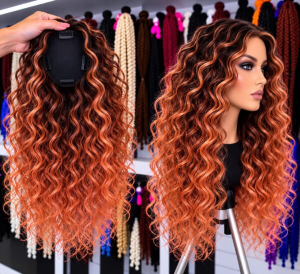 Topper 33 - red + black roots