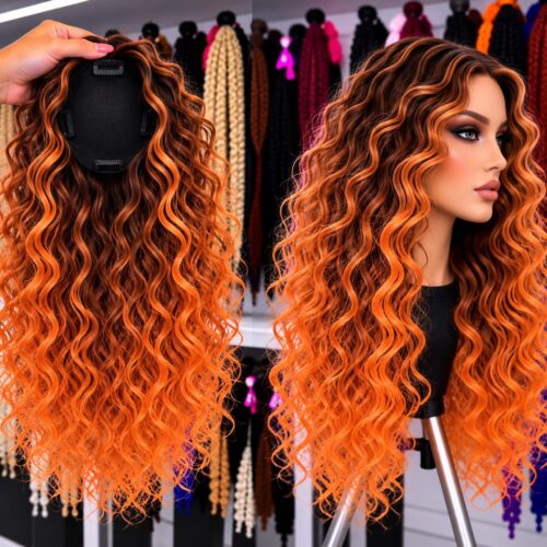 Topper 34 - fiery orange + black regrowth