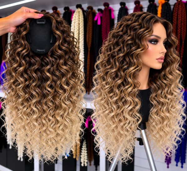 Topper 31 – Medium brown + golden blonde