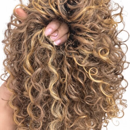 8 AFRO BUN - mixed up redheads + caramel