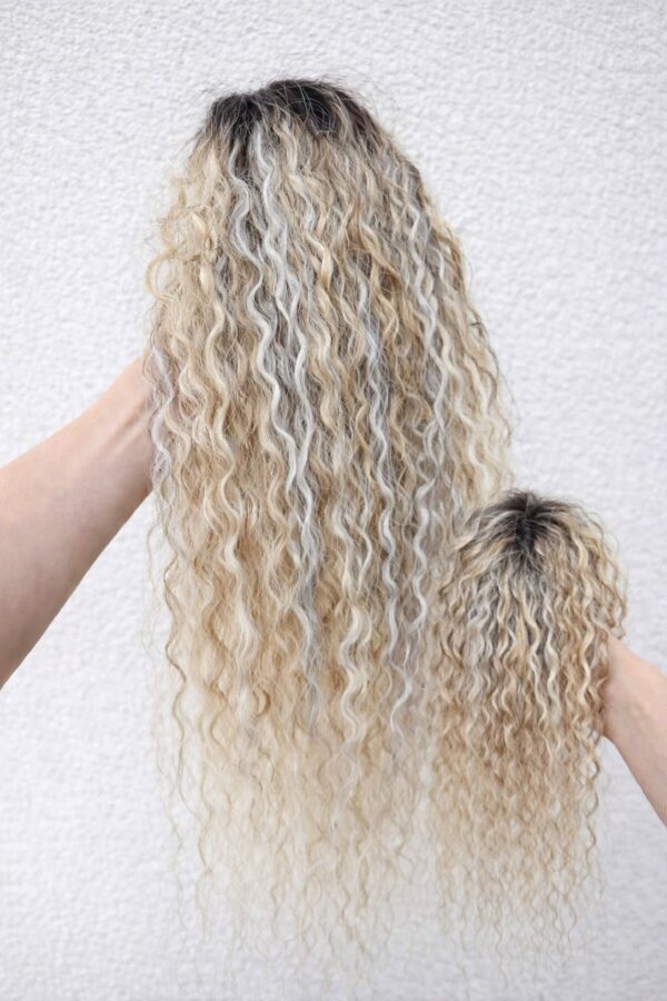 Afro Clip - 34 - Ombre black + mix blond