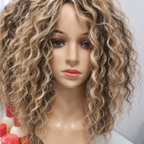 13 Afro Wigs 40cm - 42 - sand blonde+ braz highlights