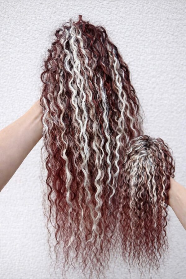 Afro Clip - 37 - Cherry + white