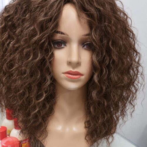 15 Afro Wigs 40cm - 44 - medium brown