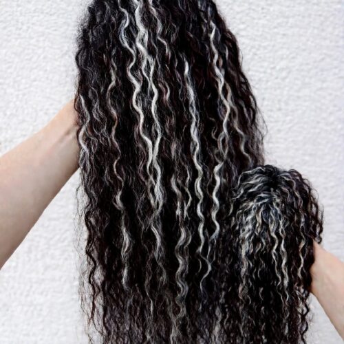 15 Afro Clip - 38 - black + white