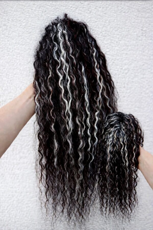 Afro Clip - 38 - black + white
