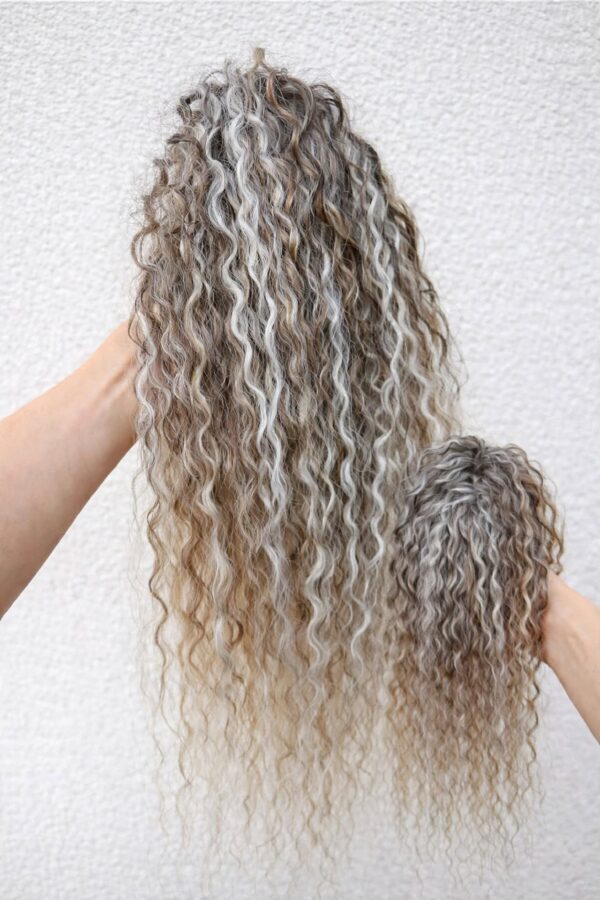 Afro Clip - 40 - Ash + light bronze + white
