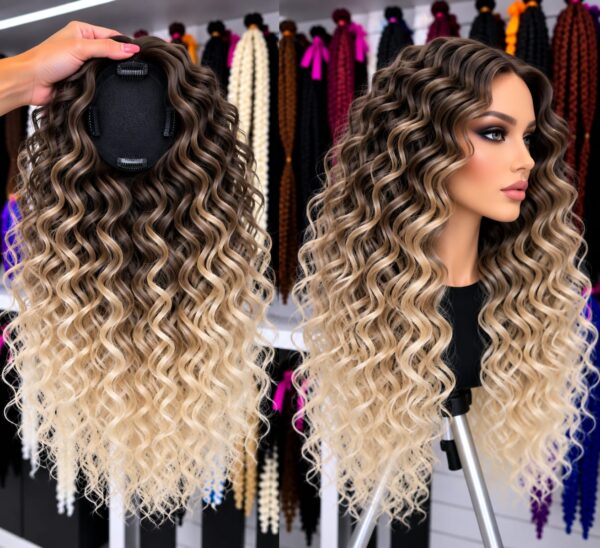 18 Topper 48 - beige blonde with roots showing