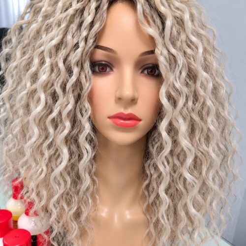 Afro Wigs 40cm - 30 - light blonde with roots showing