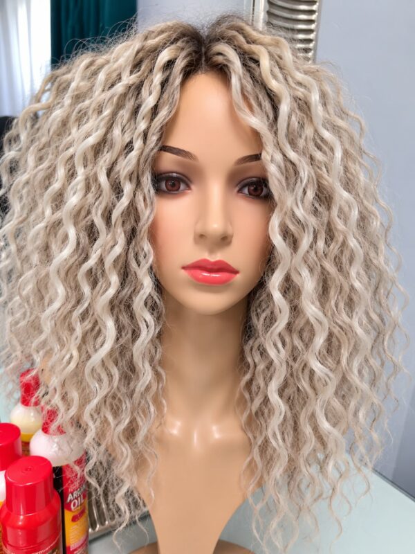 Afro Wigs 40cm - 30 - light blonde with roots showing