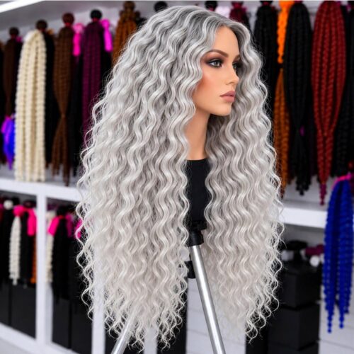 Afro Wigs - 73 - silver grey
