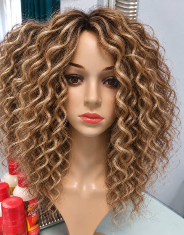 Afro Wigs 40cm - 31 - light brown + blonde