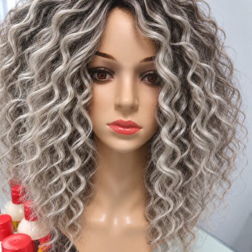 Afro Wigs 40cm - 33 - cool blonde + roots