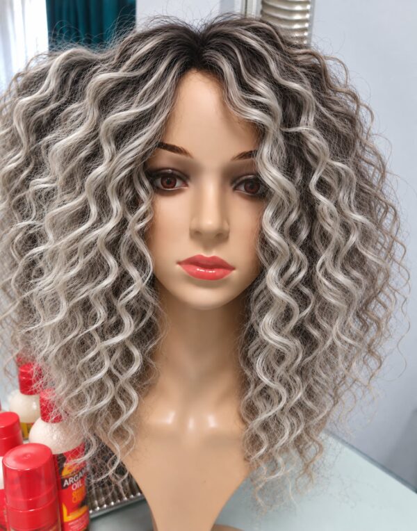 Afro Wigs 40cm - 33 - cool blonde + roots