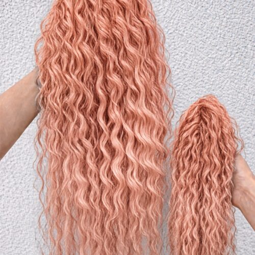 Afro Crab Clip - 26 - Pastel pink