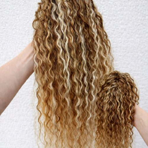 7 Afro Clip - 31 - Dark caramel + blond