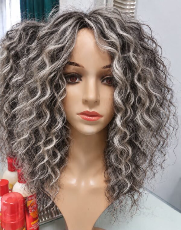 Afro Wigs 40cm - 36 - black +cold blonde