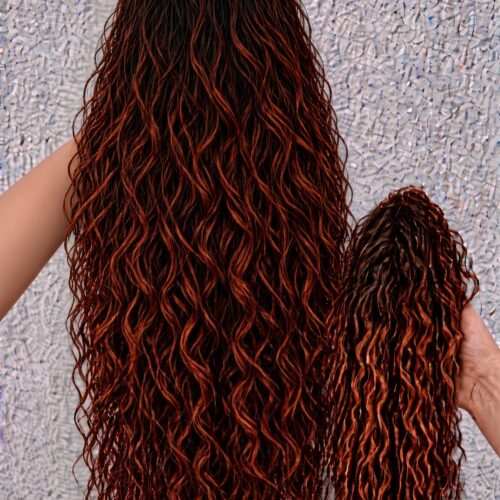 Afro Crab Clip - 24 - Black + Dark Auburn