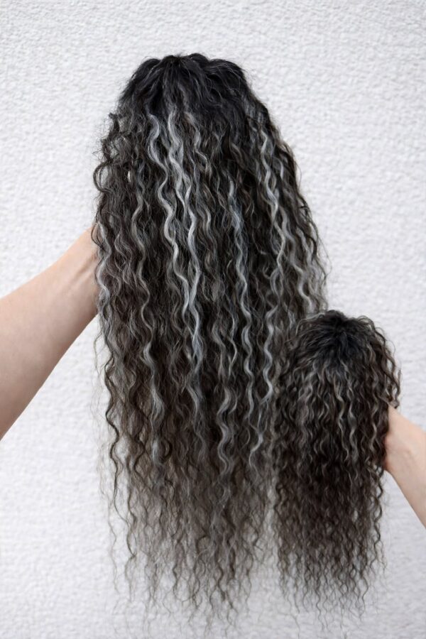 Afro Clip - 33 - black + grey