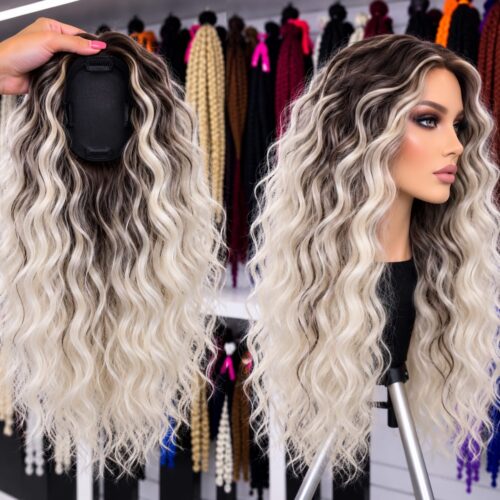 Topper 39 – cool blonde with roots showing